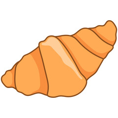 Croissant Bakery Food. Croissant sweet dessert vector illustration.