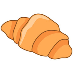 Croissant Bakery Food. Croissant sweet dessert vector illustration.