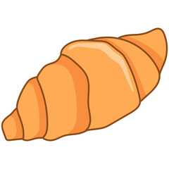 Croissant Bakery Food. Croissant sweet dessert vector illustration.