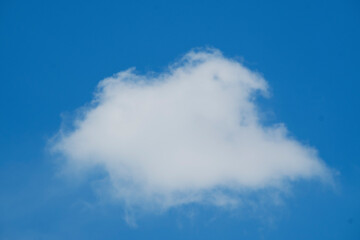 White cloud alone in the blue sky