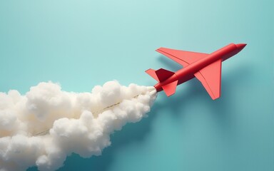 Transformation And Success  or transform And Succeed changing and growing for success as a business leadership and change metaphor as creativity as paper transforming into a jet airplane.