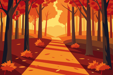 autumn trees in the park