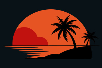 Fototapeta premium palm tree on the beach