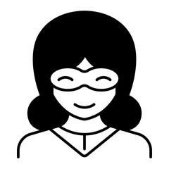 Technician women black icon