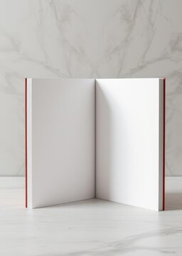 Hardcover book mock-up - dust jacket. backside. wall background. book mockup. 