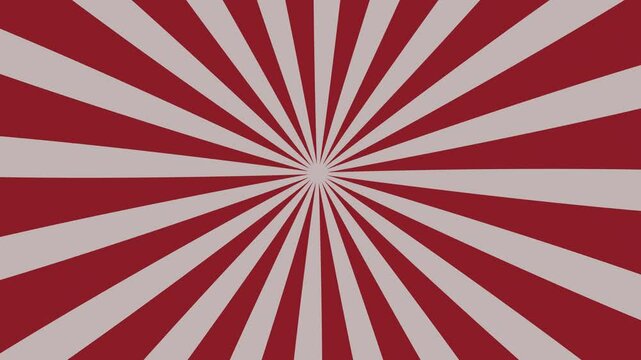 grunge red and white sunburst background 4K resolution looping animation stock video