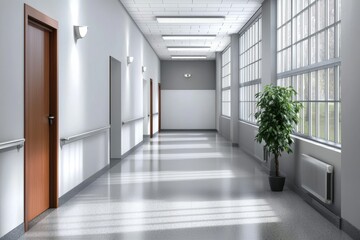 A vibrant school corridor designed for learning.