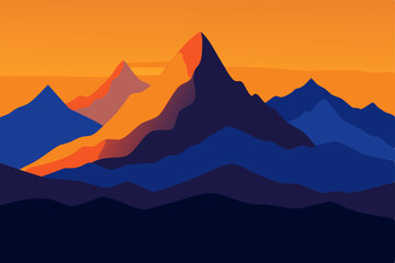 Naklejka premium mountains in the mountains