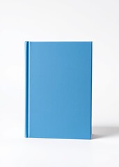 Blank blue book cover mockup isolated on white background. book mockup. 