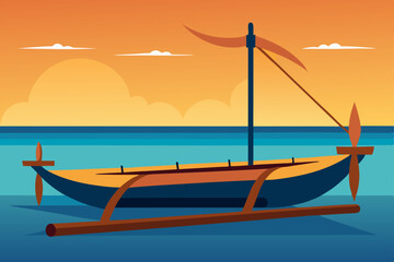 Fototapeta premium fishing boat on the beach