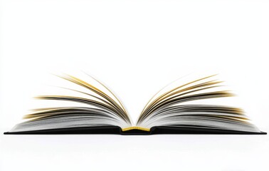 Fototapeta premium Exploring knowledge through an open book's pages.