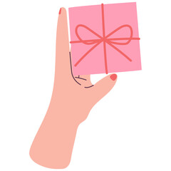 Valentine's Gift. Set of Valentine's day hand drawn decorative elements. Ribbons, bows, garlands, gift boxes, balloons, envelopes, heart shaped frames.