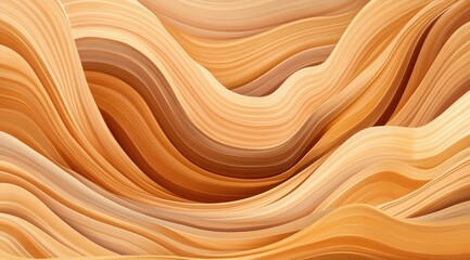 Abstract wavy lines in warm beige and tan colors