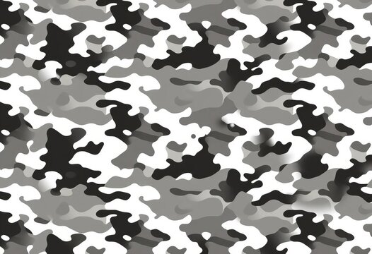 Abstract geometric camo seamless pattern Grey and white military style background, lines,  motif