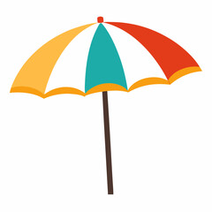 Obraz premium colorful umbrella on white background