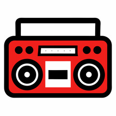 Fototapeta premium retro radio cassette player