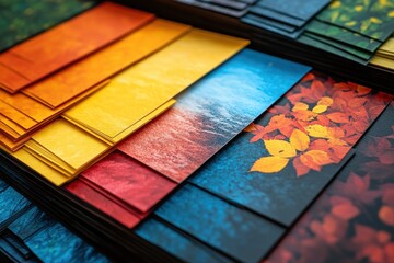 Close-up of Handmade Printed Cards for Special Events