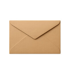 kraft paper envelope on transparent background, suitable for commercial and editorial use.