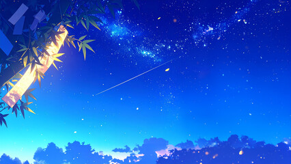 七夕の夜、流星に祈りを込めて