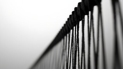 Obraz premium Black ropes in a row