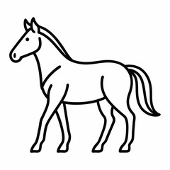 black horse vector illustration