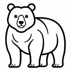 Obraz premium vector illustration of bear