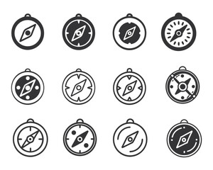 compass icon set