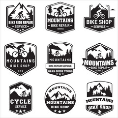 Obraz premium Mountains Bike,Mountain bike t-shirt design Bicycle t-shirt design vector,t-shirt design mountain bike adventure with mountain biker vintage illustration