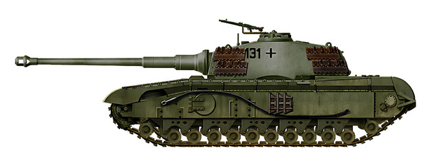 Black Tiger MkII (An alternative tank based on the Black Prince chassis, with a turret and gun from the Tiger II tank) © Tikros