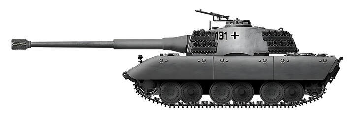E-82 Ausf.A 12.8cm (Alternative super-heavy tank of the E-series, with a turret from the E-75 and a 12.8cm gun) © Tikros