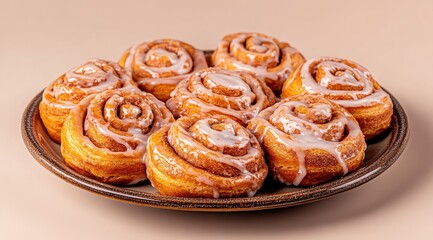Fototapeta premium Cinnamon rolls on a plate