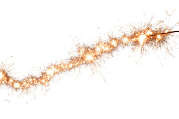 Fototapeta premium new year silvester celebration sparkles isolated on white or transparent png