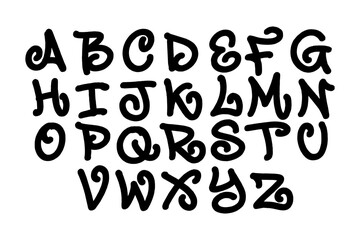 Vector set of letters alphabet typography design