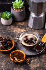 Coffee from date seed. Caffein free drink
