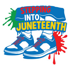 Juneteenth Sublimation Design with Afrocentric Freedom Celebration Elements  Style