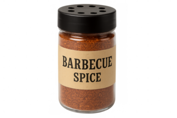 Barbecue spice jar isolated on transparent background