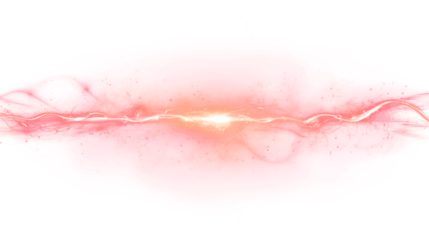 Horizontal pink shockwave line, Abstract energy pulse, TRANSPARENT BACKGROUND PNG for sci-fi or visual design