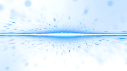 Blue burst with radial motion, Sci-fi energy explosion, TRANSPARENT BACKGROUND PNG for space or digital themes