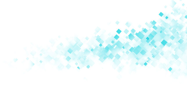 Diagonal flow of pixelated blue blocks, Abstract digital stream, TRANSPARENT BACKGROUND PNG for data or tech themes
