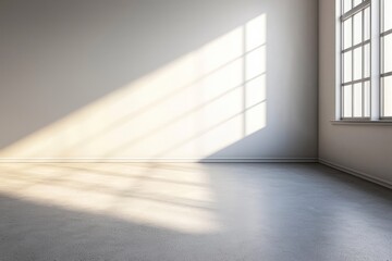 Fototapeta premium Minimalist room design showcasing an unadorned wall.