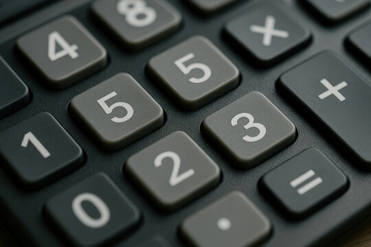 Calculator displaying numbers. - Powered by Adobe