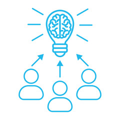 Brain Stroming Line Icon