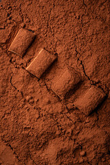 Cocoa powder chocolate texture background