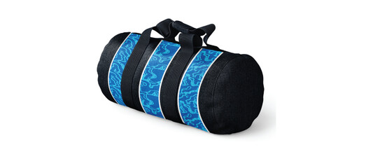 Duffle Bag Mockup With Blue and Black Duffle Bag Mock Up.