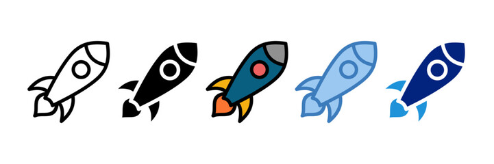 Rocket Icon Element For Design