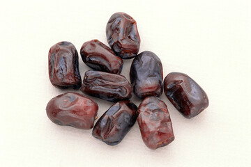Fruits khajura dates phoenix sylvestris roxb on white background