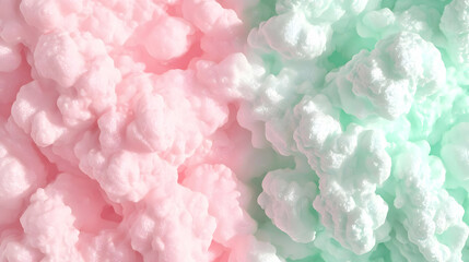 Abstract Pastel Pink And Mint Green Cloud Texture