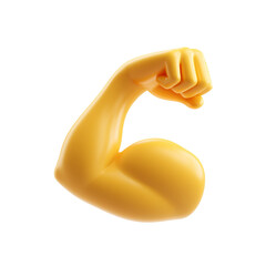 Stylized Muscular Arm Illustration Isolated on White, Demonstrating Fitness