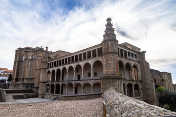 Majestic 15th-Century Gothic-Renaissance Convent of San Benito with Arcaded Cloister in Alcántara, Spain