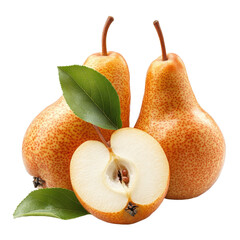 Fresh pears isolated on transparent background. PNG